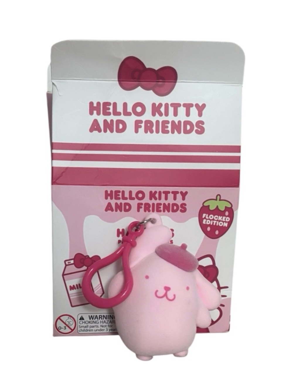 🎀New Hello Kitty And Friends Flocked Edition Pink Pompomparin Hanger🎀